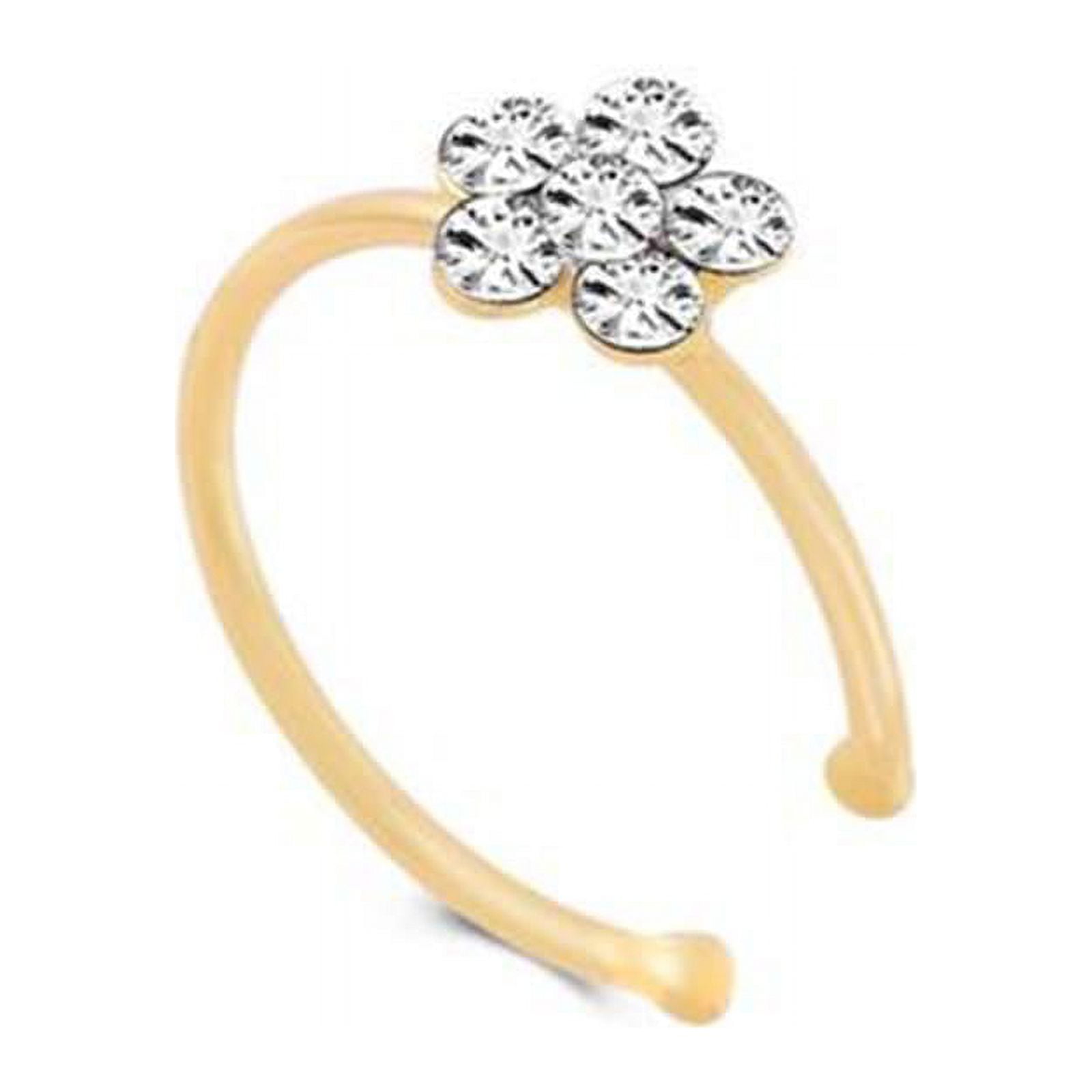 Buy Gems CZ Flower Nose Ring, Flower Nose Stud, Floral Stud, Nose Stud  Silver, Dainty Diamond, Nose Stud Gold, Cluster Ring Online in India - Etsy